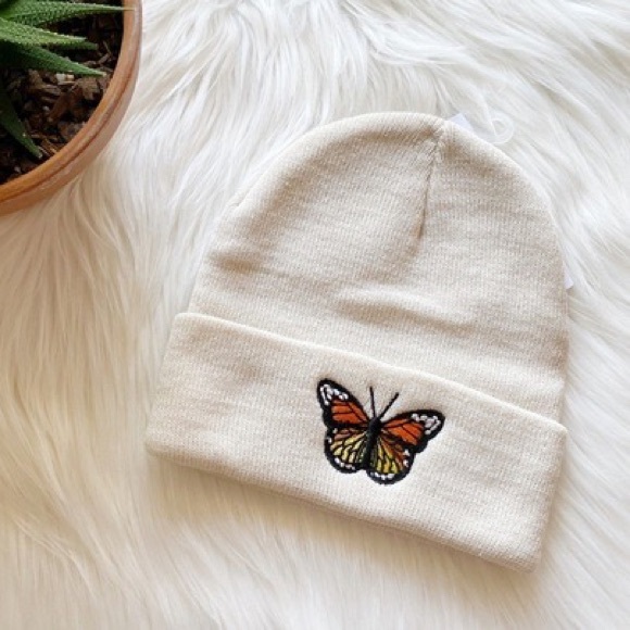 Urban Outfitters Accessories - NWOT Urban Outfitters Iconic Butterfly Beanie